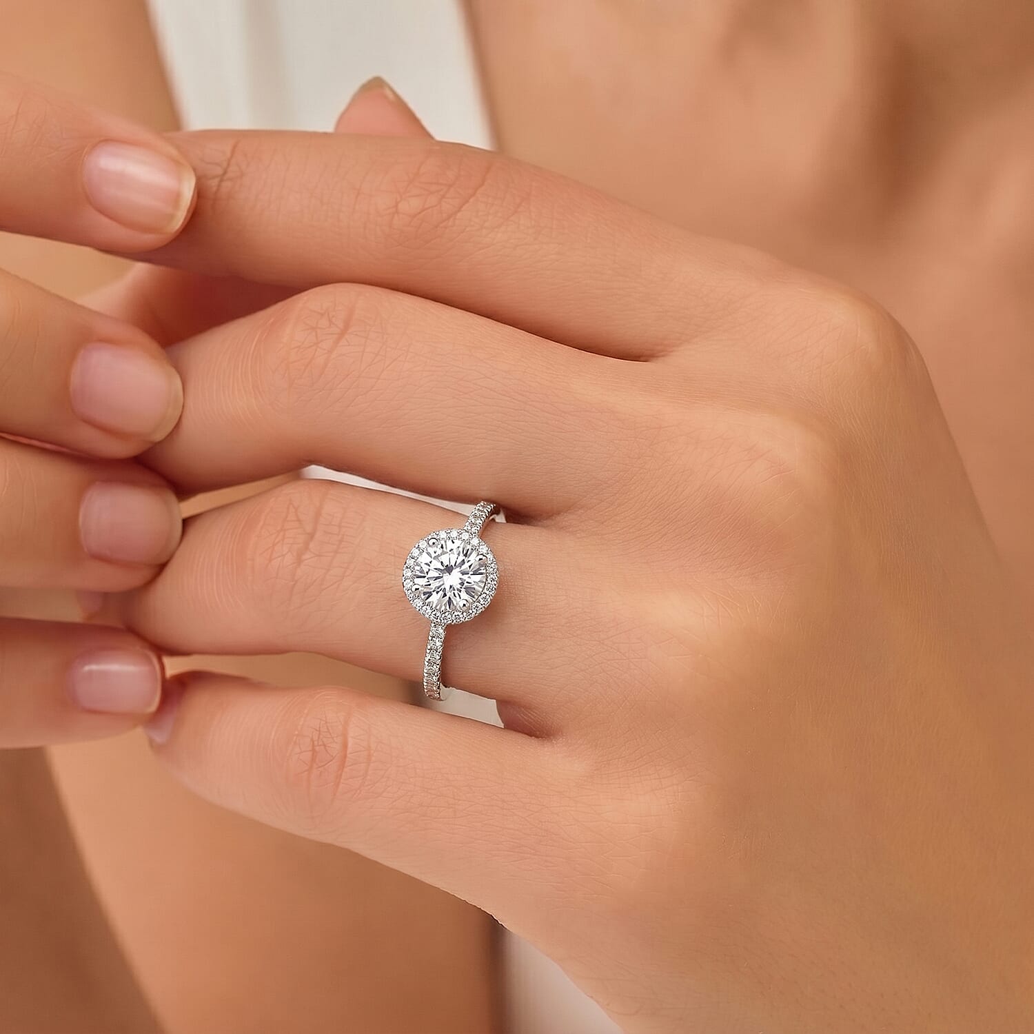 LUXURIANT 1.3 Ct. Lab Grown Diamond Halo Ring